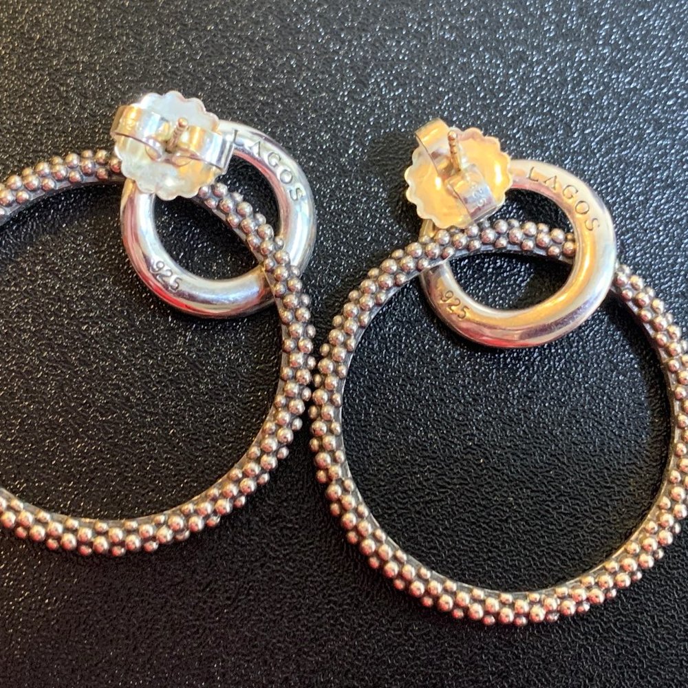 Lagos SS Double Hoop Earrings (NWOT)